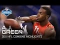 A.J. Green (Georgia, WR) | 2011 NFL Combine Highlights