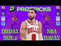 NBA PRIZEPICKS TODAY | FLEX Friday November 1 2024 | BEST BETS + PLAYER PROPS