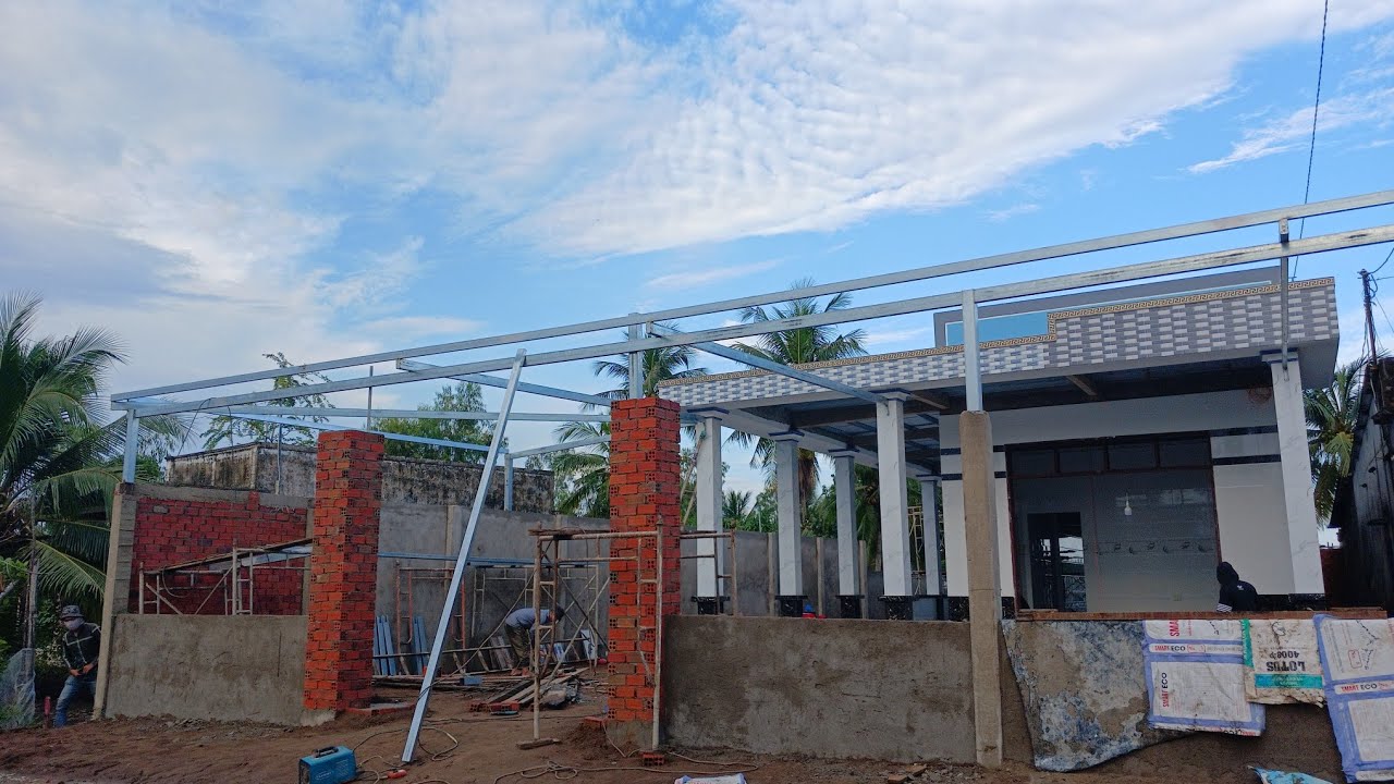 Làm MÁI TIỀN CHẾ hơn 200 mét vuông ( cho khách ở BẾN TRE )/ptvl tập 110