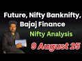 Bajaj Finance Stock Analysis | Nifty Analysis for 12 AUGUST | Banknifty Analysis |
