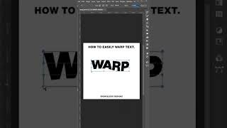 photoshop tutorial - how to warp your text.