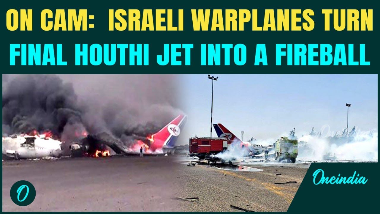 VIDEO: Last Houthi Plane Bursts Into Flames; Moment Israeli Warplanes Tear Through Houthi Airport