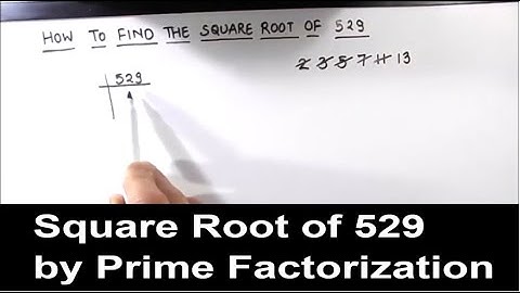 How to Find Square Root of 529 / Square Root of 529 by Prime Factorization / 529 ka Square Root