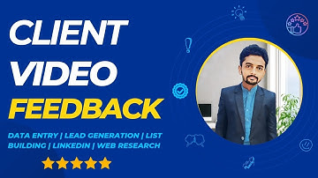 Client feedback | @Upwork | Data Entry | Lead Generation | List Building | LinkedIn | Web Research