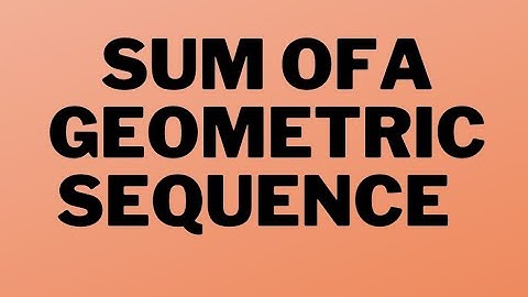 Sum of a Geometric Sequence - Geometric Series #geometricsequence #maths #geometricprogression #yt