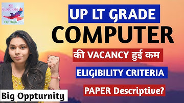 UP LT GRADE COMPUTER की Vacancy हुई कम ? | ELIGIBILITY Criteria #nsclasses #pgtcomputerscience