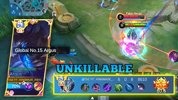HYPER ARGUS UNKILLABLE | TOP GLOBAL ARGUS NEW MMR SYSTEM | MOBILE LEGEND