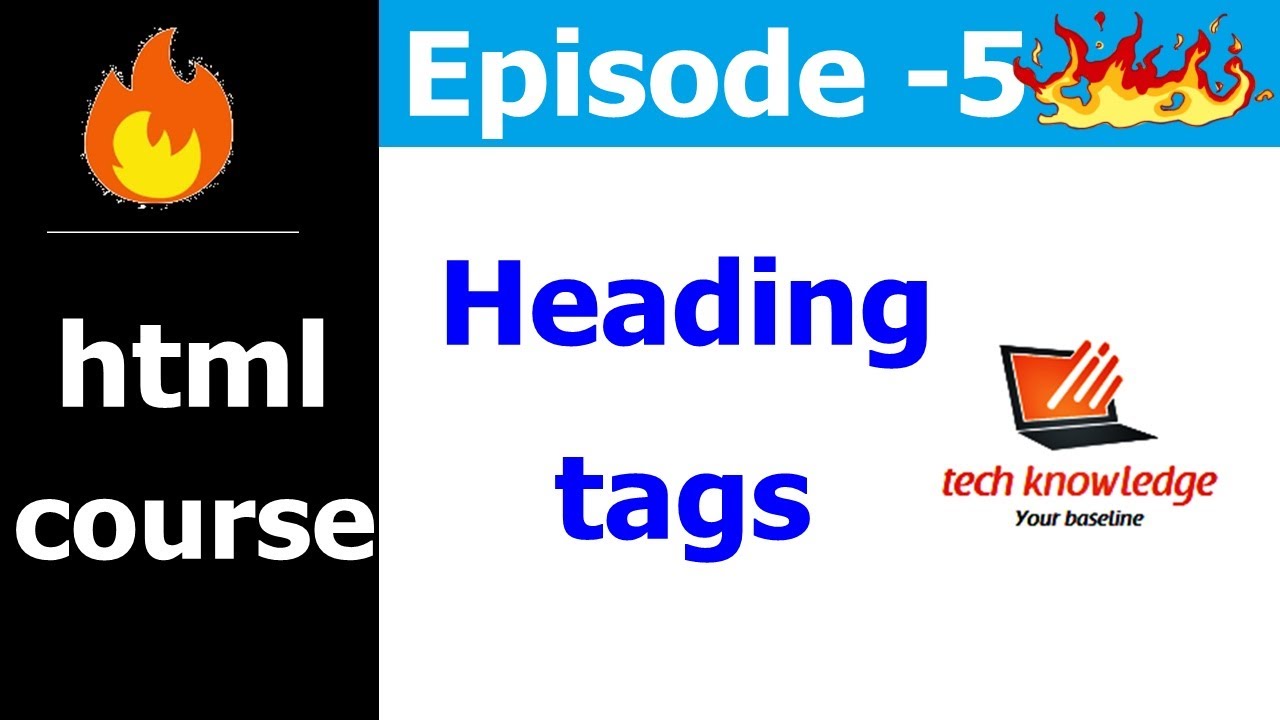 [Hindi]Learn HTML- heading tag in html - YouTube