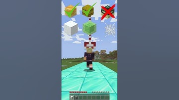 Fall damage test of different blocks, which one is best? #minecraft #minecraftshorts