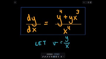 Change of Variables: Homogeneous Differential Equation (Example 3)