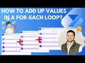 Learn How to Add Up Values in a For-Each Loop