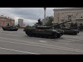 Russian victory day celebration  army vehicles and aircrafts