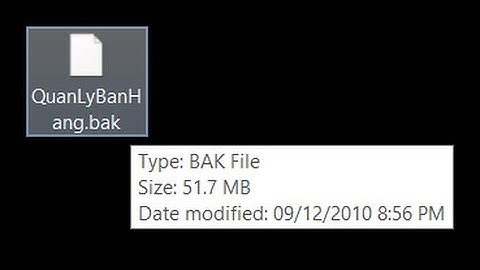 Hướng dẫn restore file QuanLyBanHang.bak