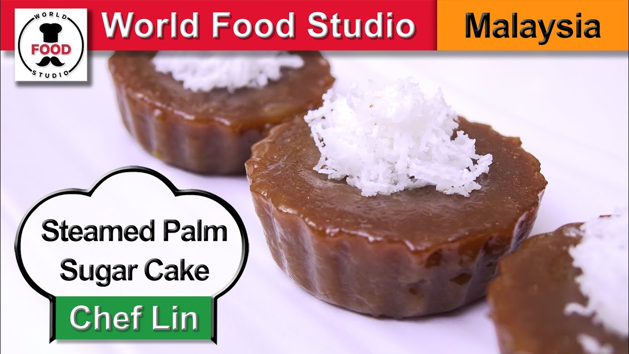 Malaysian Dessert Steamed Palm Sugar Cake - Kuih Kaswi 