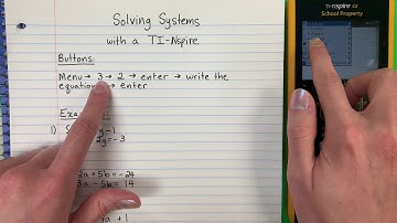 Solving Systems of Equations with a TI-Nspire *EASY CHEAT!*
