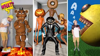 Army Siren Head, FNAF, SCP monsters, Pacman VS Action Papa