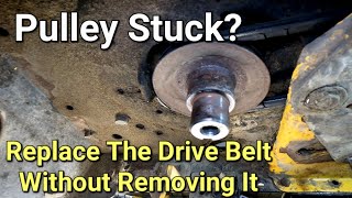 Lawn Mower Drive Pulley Removal Trouble? Replacing The Drive Belt Without Removing Engine Pulley