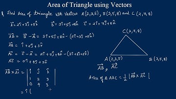 Area of triangle by Vector Method Class 12 | Kamaldheeriya