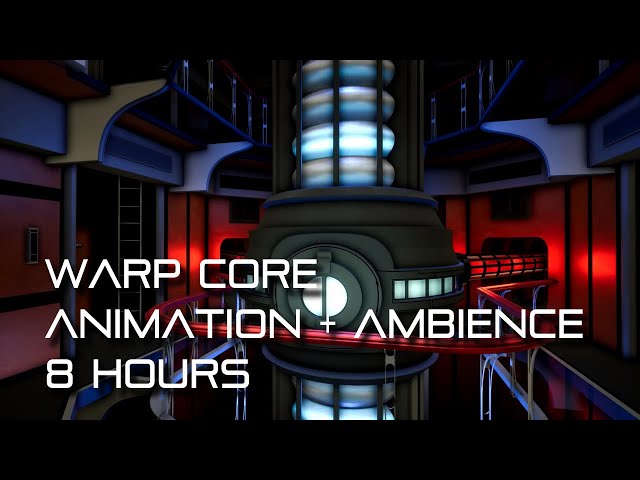 🎧 TNG Animated Warp Core Ambience *8 Hours* (Pulsing hum, relaxing) class=