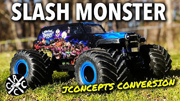 Traxxas Slash JConcepts Monster Truck Conversion First Run