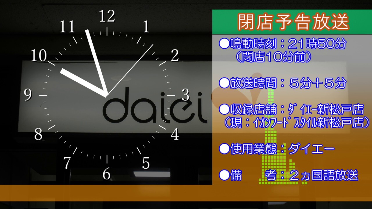 ダイエー 閉店放送集【改訂版】