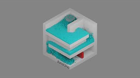 [4K 60FPS] Particle Fluid Simulation #1 - Satisfying Simulation - JunoUno