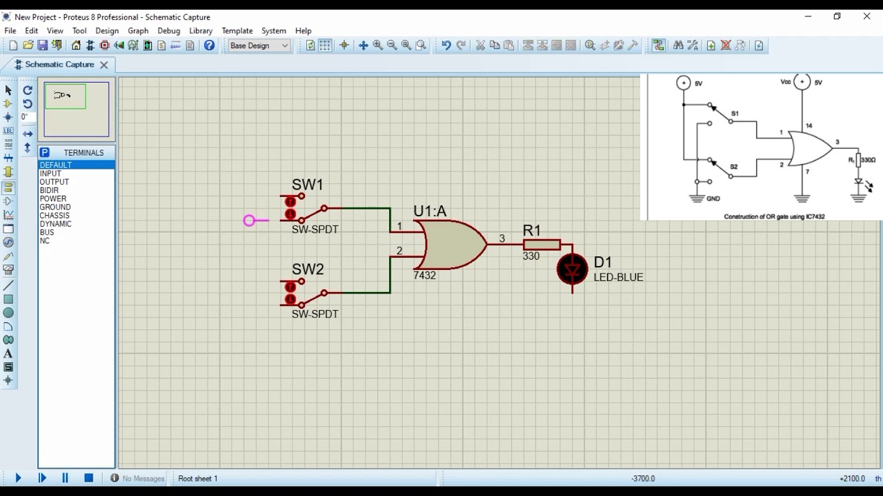 OR Gate Simulation in Proteus   Proteus Simulation Tutorial