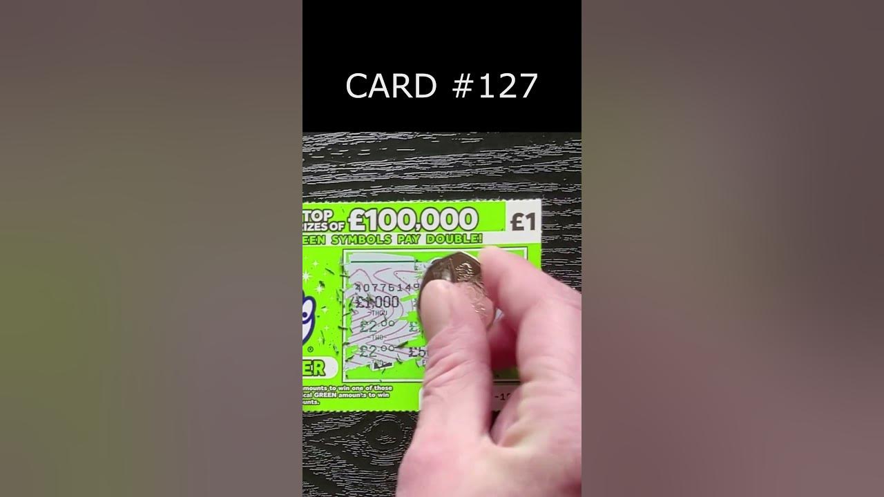 £100,000 Green DOUBLER Scratch Card National Lottery Scratchcard
