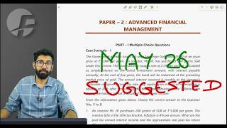 AFM Suggested Answers May 26 by ICAI Released CA Final AFM