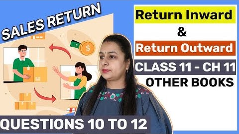 Sales Return Book Questions 10 to 12 | Returns Inward & Returns Outward Books | Class 11 | Ch 11