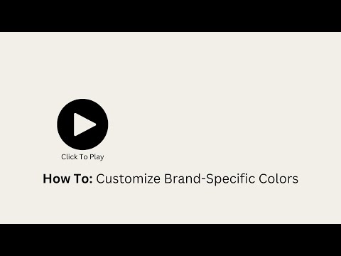 How To Customize