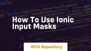 How to use ionic input masks