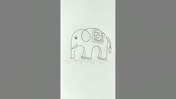 Easy elephant drawing with nn #art #trending #shortsvideo #shortsfeed #shorts #youtubeshorts