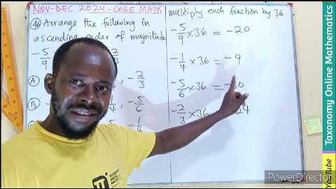 NOV-DEC WASSCE 2024 Core Mathematics Paper 1 Question No. 46 on Real Number System (Fractions)