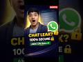 WhatsApp Chat Leak? 😱 Ye setting abhi ON karo! 🔒 #shorts #tech