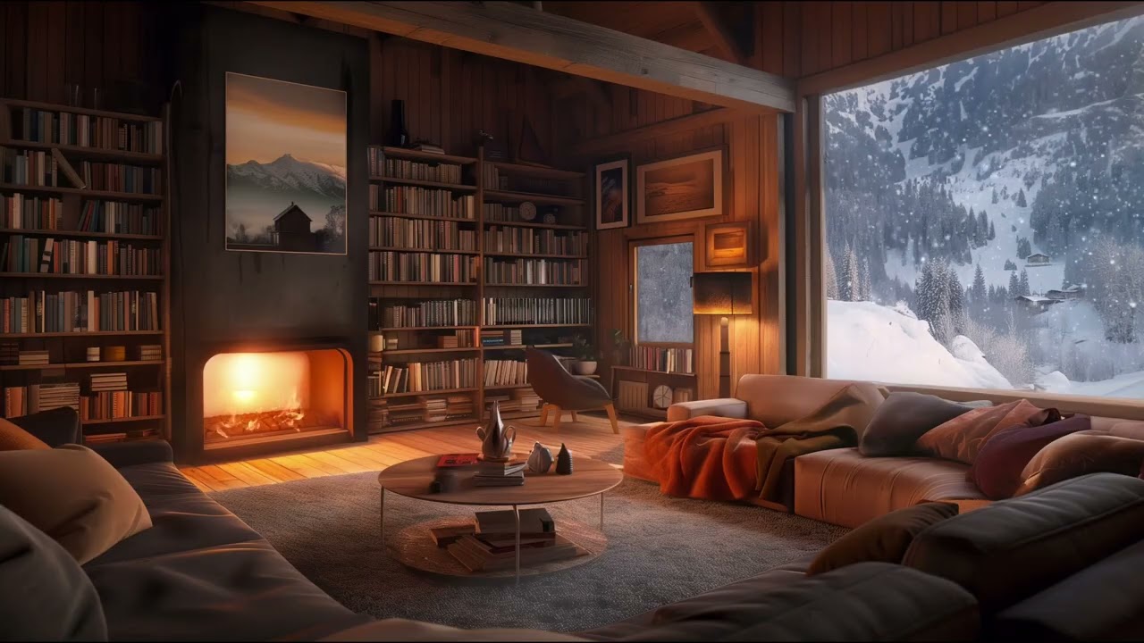 Cozy Fireplace at Home 🔥 Soft Slow Music for Relax, Study & Evening Calm