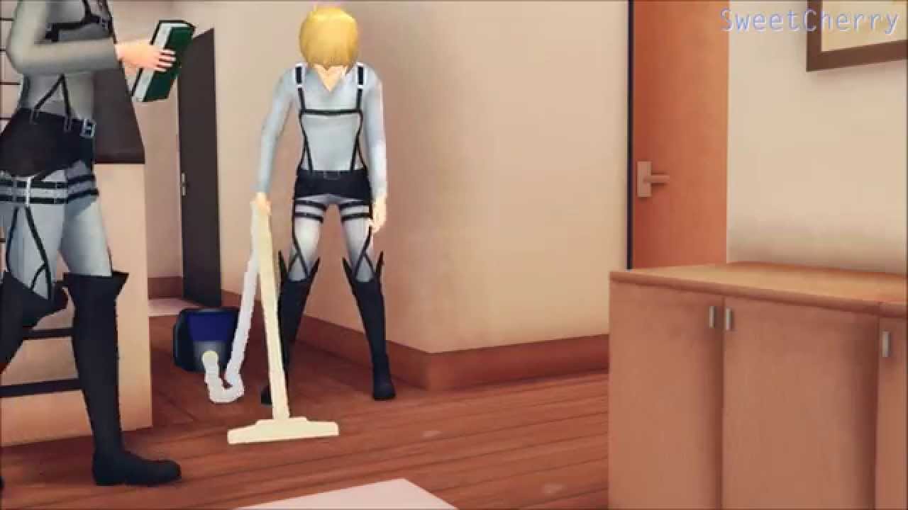 【MMD】Shingeki No Kyojin - Cleaning - 【MMD】Shingeki No Kyojin - Cleaning