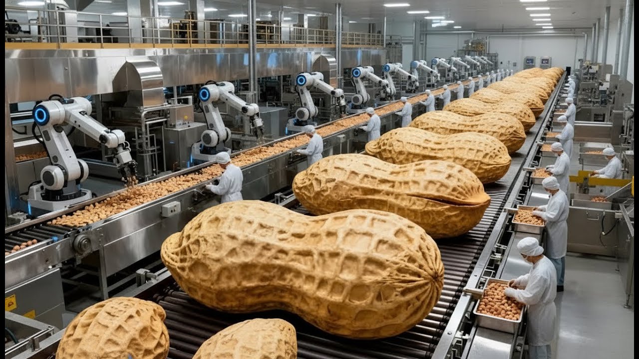 Peanuts Made How Peanuts Are Made in a Modern Factory From Raw Harvest to Roasted ...