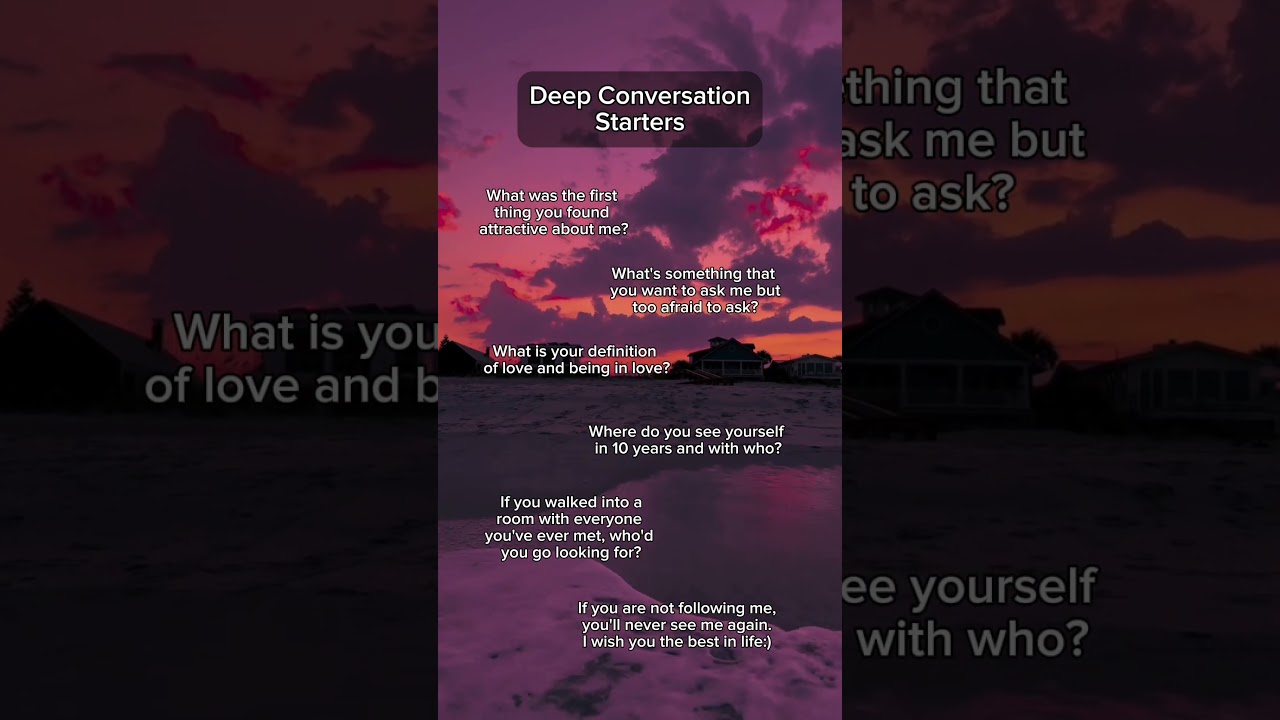 Deep conversation starters 