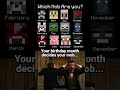 which birthday month is yours? #minecraft #ai #funny #viral #minecraftshorts #fahh #minecraftmemes