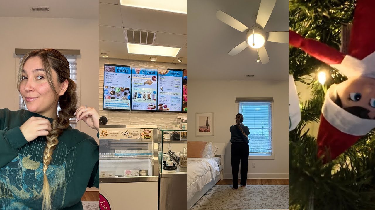 Vlogmas Morning Elf Hunt, simple GRWM Cleaning & Easy Dinner | ending the night with Ice cream ✨ 