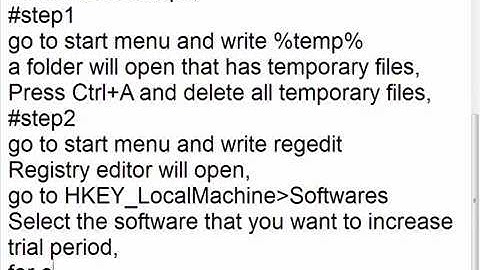How to reset trial period of any software