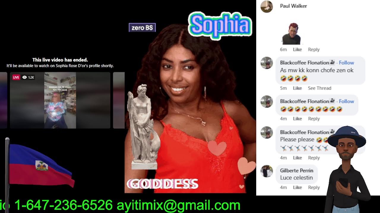 Sophia deklare li vinn bay Sankan bwa kale