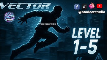 Vector Level 1-5 Walkthrough 🎮 | All Stars, All Tricks #VectorGame #Level15Challenge #ParkourEscape