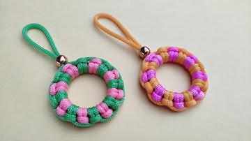 Easy Paracord Keychain / Keychain tutorial / Cómo hacer un llavero de paracord / llavero macramé