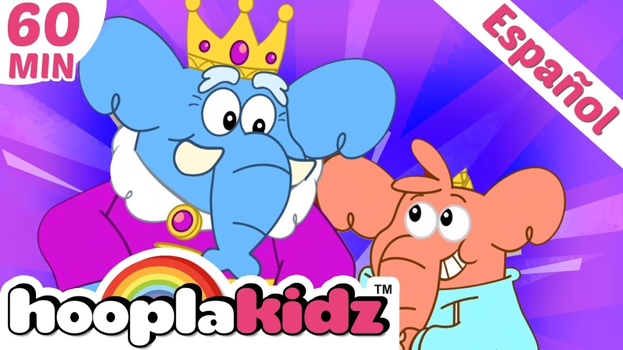 HooplaKidz Canciones Infantiles | El Rey Elefante y Más Videos Infantiles Divertidos
