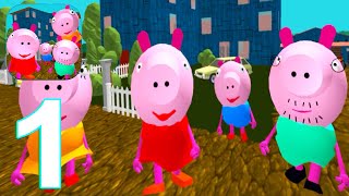 Piggy Neighbor family escape obby house 3D Gameplay Walkthrough Part 1 Level 1 (IOS/Android)