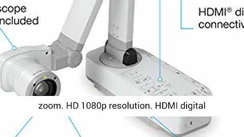 Epson DC 21 High Definition Document Camera with HDMI, 12x Optical Zoom, 10x Digital Zoom