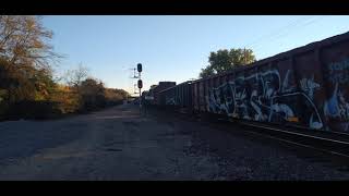 BNSF Train travels by at a 