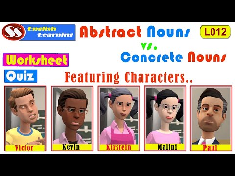 Abstract Nouns vs. Concrete Nouns - YouTube